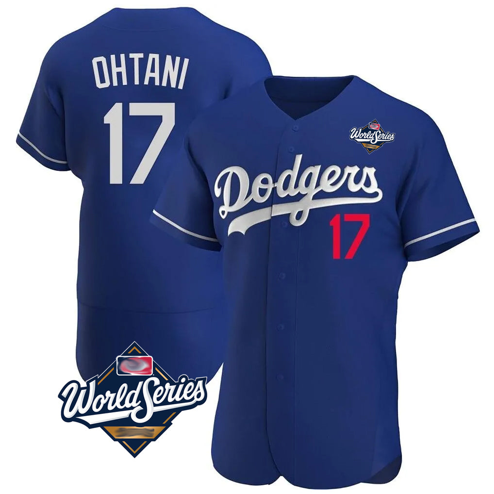 harde LA.Dodgers #17 Shohei Ohtani Player Royal World Series Limited Elite Home Stitched Jerseys