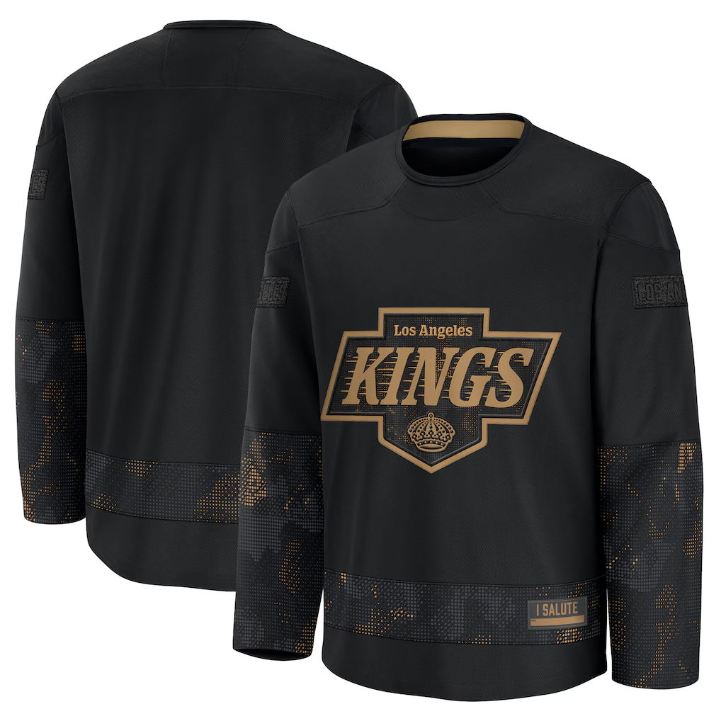 harde LA.Kings Black 2024 Military Appreciation Practice Jerseys