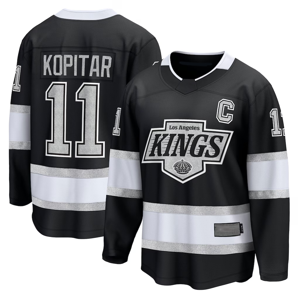 harde LA.Kings #11 Anze Kopitar Black Home Premier Breakaway Player Jerseys