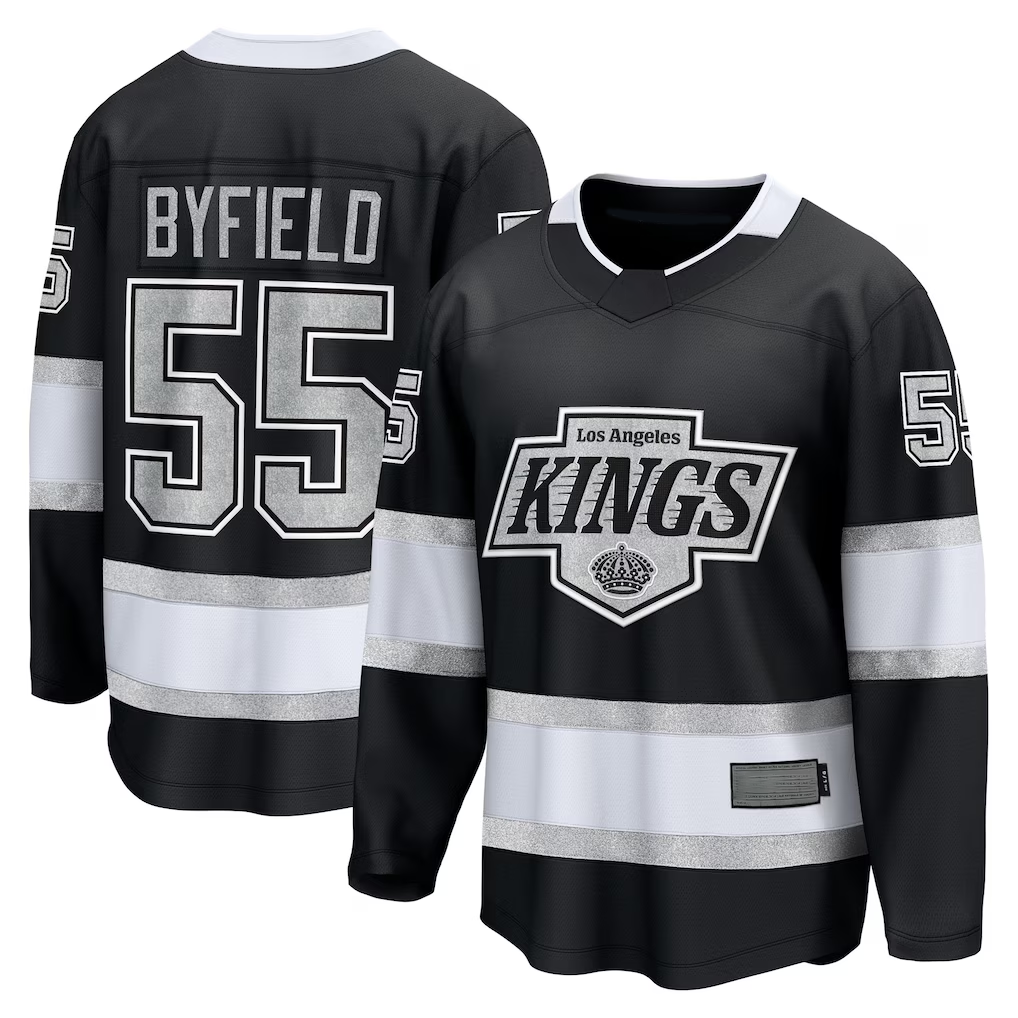 harde LA.Kings #55 Quinton Byfield Black Home Breakaway Jerseys