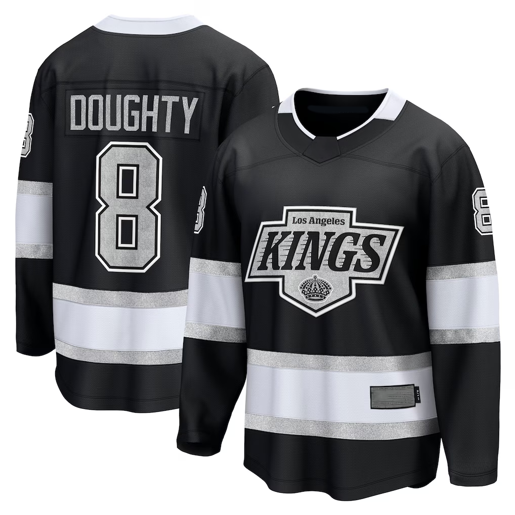 harde LA.Kings #8 Drew Doughty Black Home Premier Breakaway Player Jerseys
