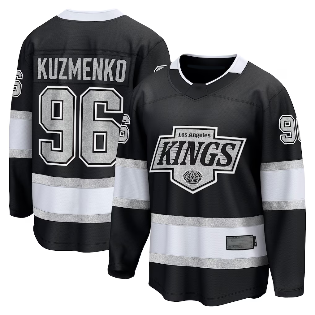 harde LA.Kings #96 Andrei Kuzmenko Black Home Breakaway Jerseys