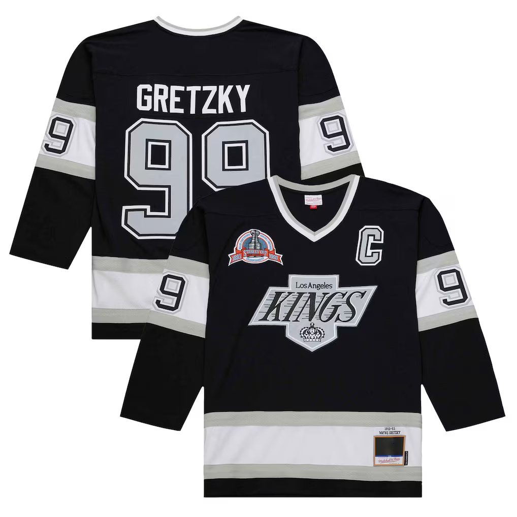 harde LA.Kings #99 Wayne Gretzky Black 1992-93 Power Play Jerseys