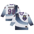harde LA.Kings #99 Wayne Gretzky Mitchell & Ness White 1995-96 Power Play Jerseys