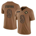 harde LA.Rams #9 Matthew Stafford Player Brown Salute To Service Limited Stitched Jerseys