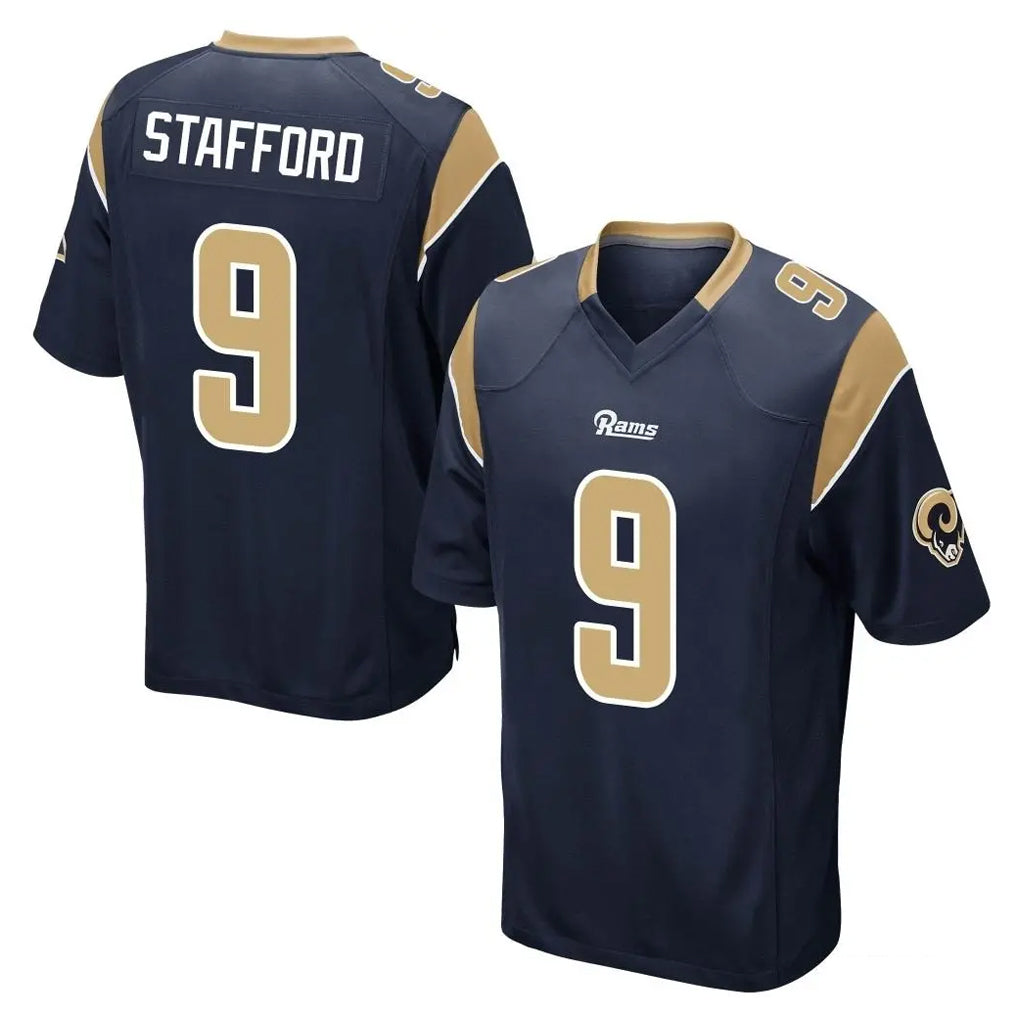 harde LA.Rams #9 Matthew Stafford Player Navy Home Game Stitched Jerseys