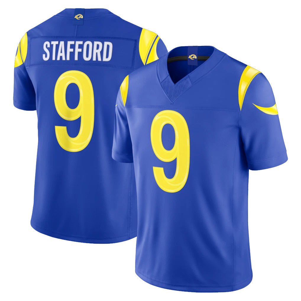 harde LA.Rams #9 Matthew Stafford Player Royal Vapor F.U.S.E. Limited Home Game Stitched Jerseys