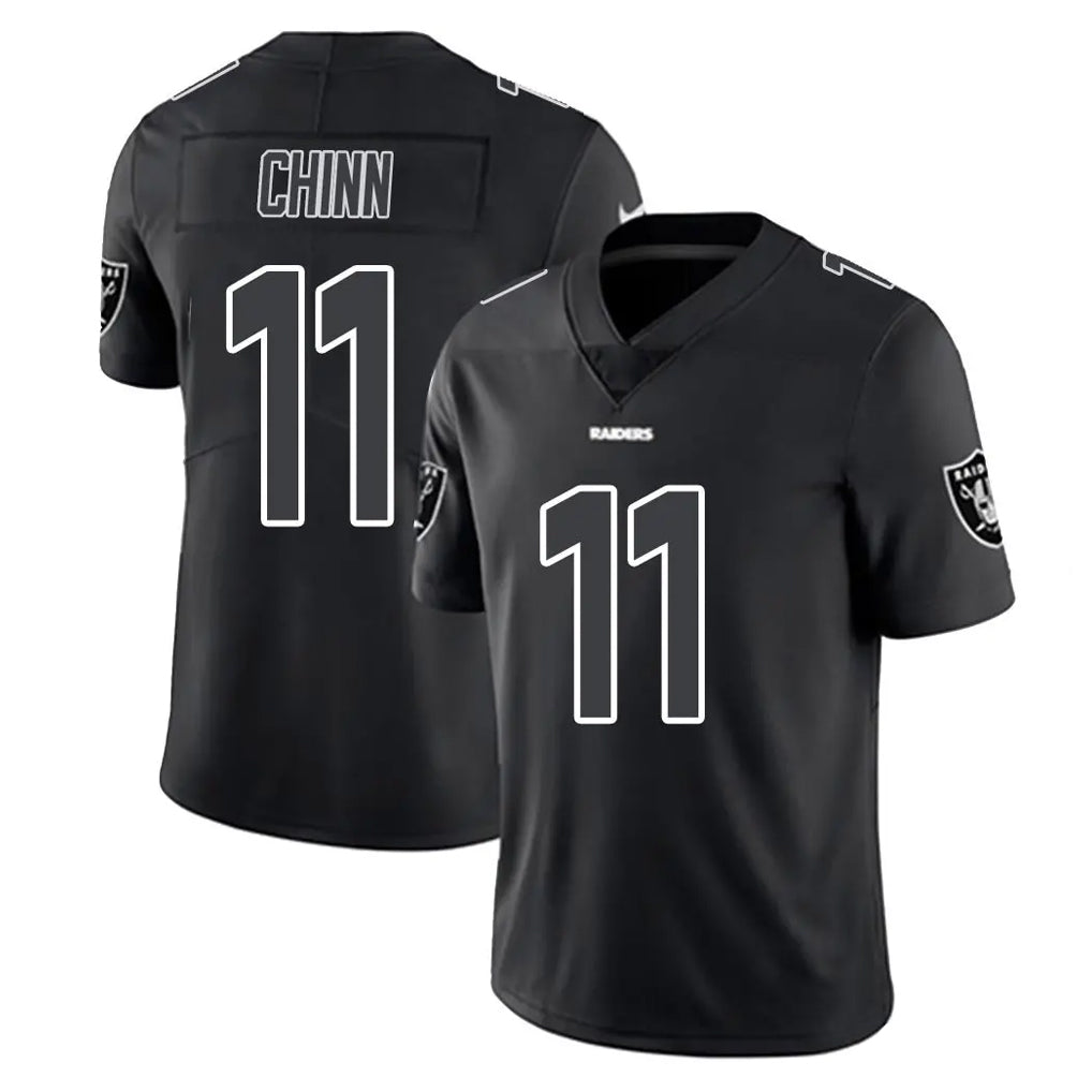 harde LV.Raiders #11 Jeremy Chinn Player Black Limited Black Impact Home Game Stitched Jerseys