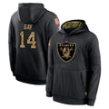harde LV.Raiders #14 Matt Gay Player Black Salute to Service Hoodies Limited Game Stitched Jerseys