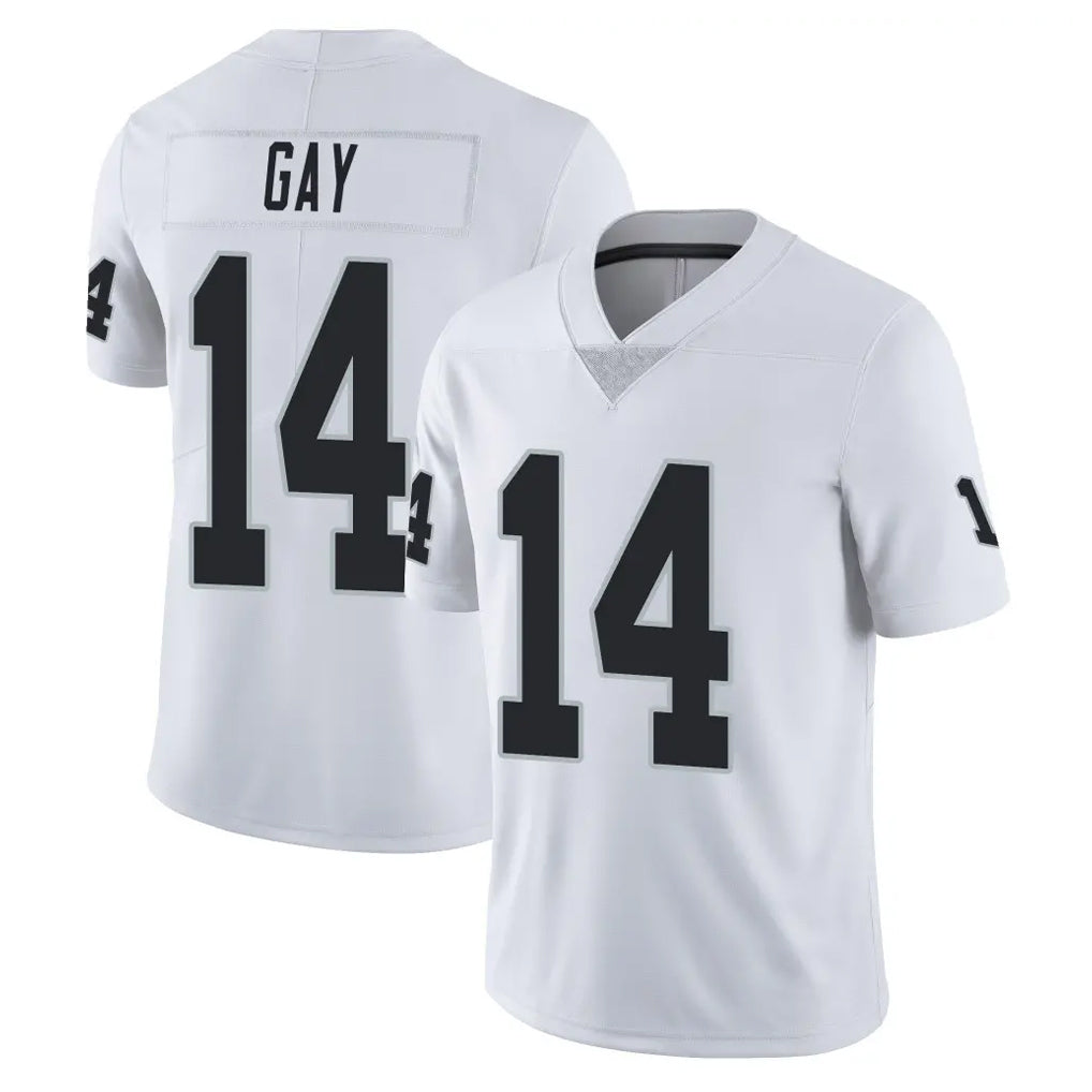 harde LV.Raiders #14 Matt Gay Player White Limited Vapor Untouchable Home Game Stitched Jerseys