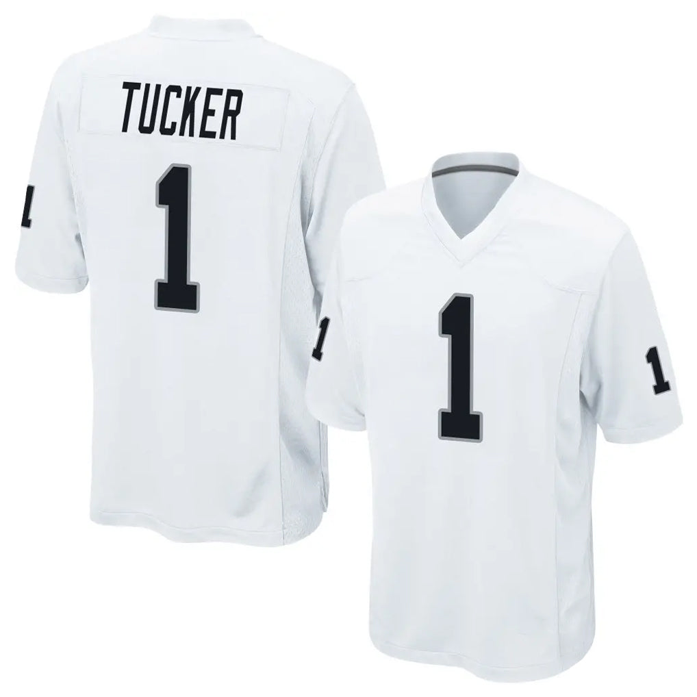 harde LV.Raiders #1 Tre Tucker Player White Home Game Stitched Jerseys