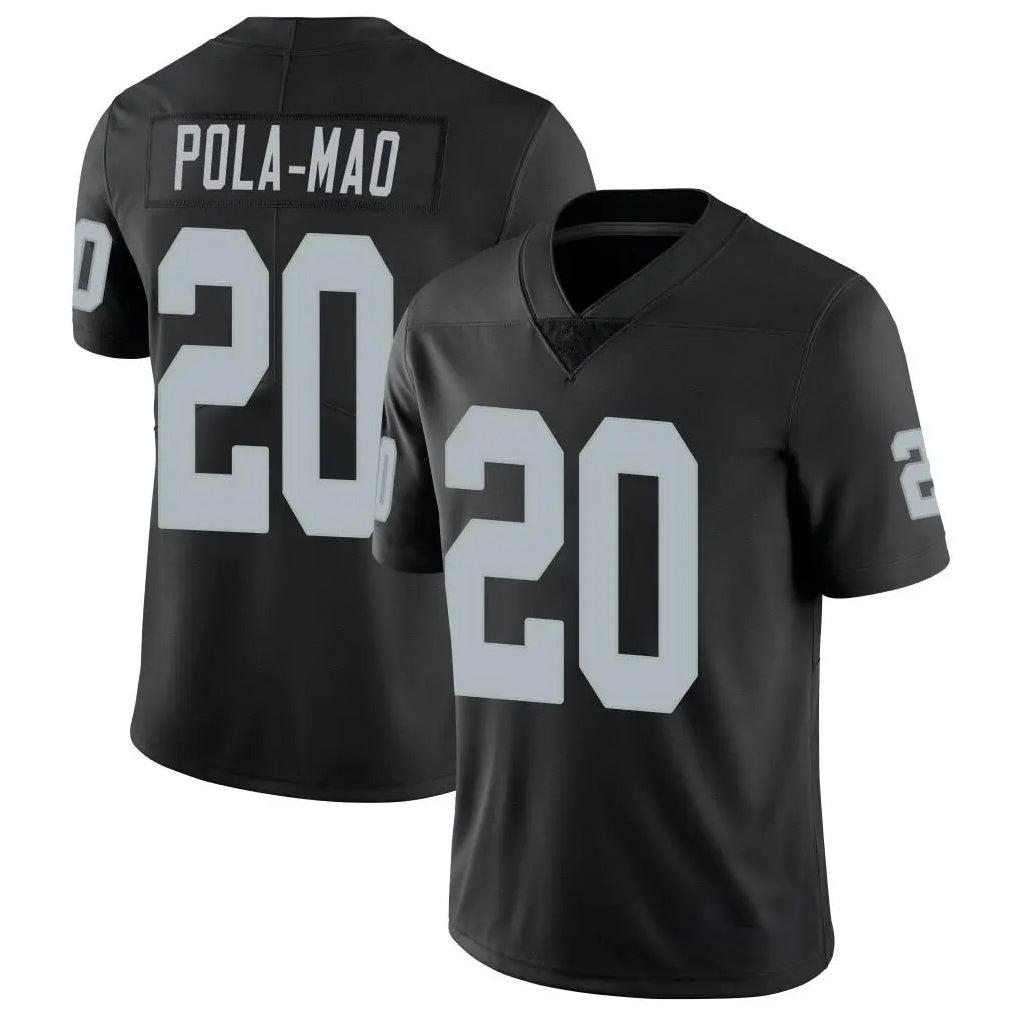 harde LV.Raiders #20 Isaiah Pola-Mao Player Black Limited Vapor Untouchable Home Game Stitched Jerseys