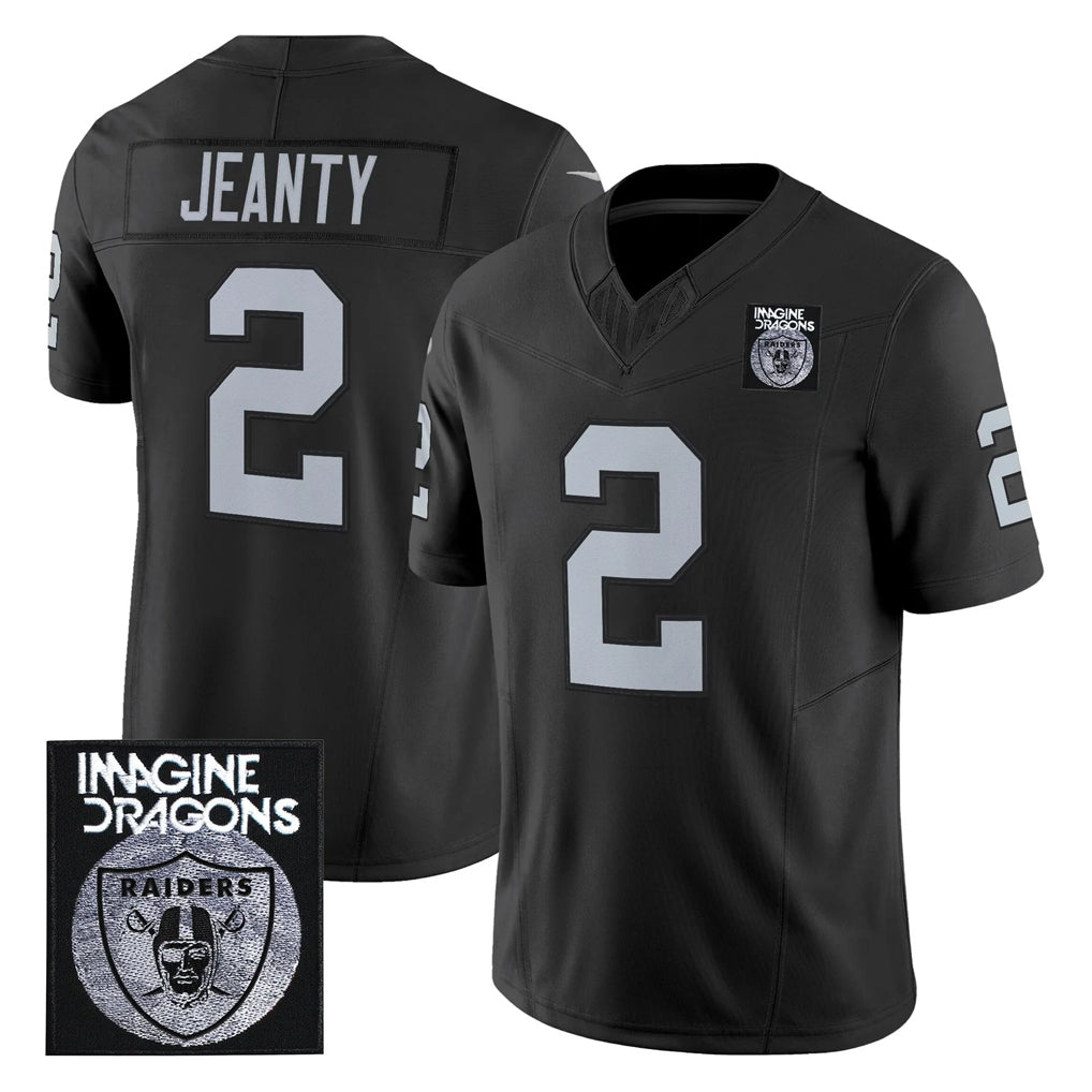 harde LV.Raiders #2 Ashton Jeanty Player Black Vapor Limited Home Game Stitched Jerseys