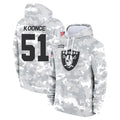 harde LV.Raiders #51 Malcolm Koonce Player Arctic Camo Salute to Service Hoodies Limited Game Stitched Jerseys