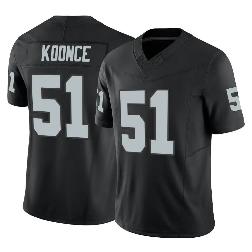 harde LV.Raiders #51 Malcolm Koonce Player Black Limited Vapor F.U.S.E. Home Game Stitched Jerseys