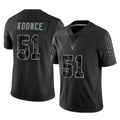 harde LV.Raiders #51 Malcolm Koonce Player Black Reflective Limited Game Stitched Jerseys