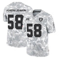 harde LV.Raiders #58 Jackson Powers-Johnson Player Arctic Camo Salute To Service Limited Game Stitched Jerseys