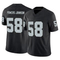 harde LV.Raiders #58 Jackson Powers-Johnson Player Black Limited Vapor F.U.S.E. Home Game Stitched Jerseys