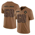 harde LV.Raiders #58 Jackson Powers-Johnson Player Brown Salute To Service Limited Stitched Jerseys