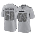 harde LV.Raiders #58 Jackson Powers-Johnson Player Gray Atmosphere Fashion Limited Game Stitched Jerseys