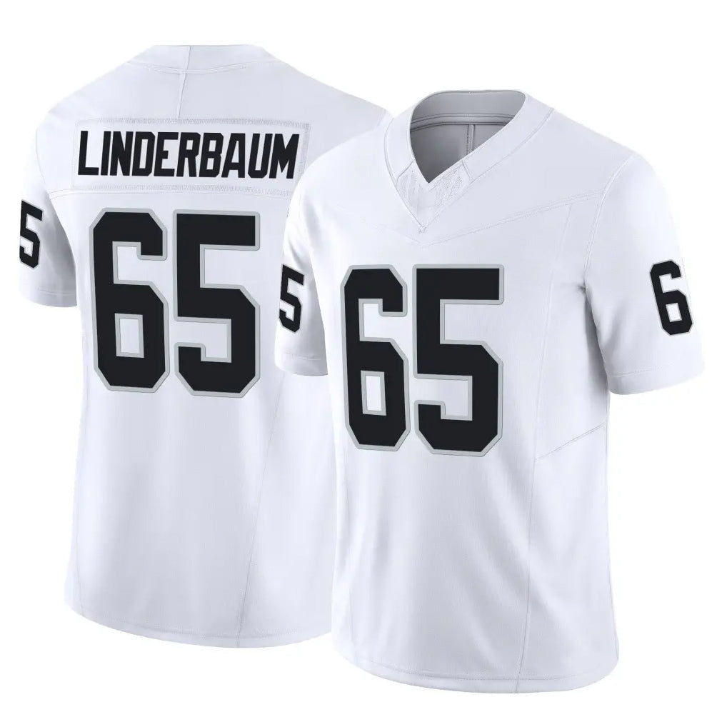 harde LV.Raiders #65 Tyler Linderbaum Player White Limited Vapor F.U.S.E. Home Game Stitched Jerseys