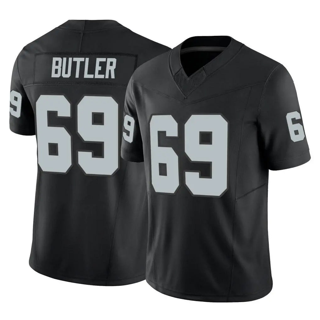 harde LV.Raiders #69 Adam Butler Player Black Limited Vapor F.U.S.E. Home Game Stitched Jerseys