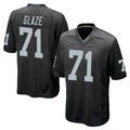 harde LV.Raiders #71 DJ Glaze Player Black Home Game Stitched Jerseys