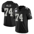 harde LV.Raiders #74 Kolton Miller Player Black Vapor Limited Home Game Stitched Jerseys