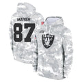 harde LV.Raiders #87 Michael Mayer Player Arctic Camo Salute to Service Hoodies Limited Game Stitched Jerseys