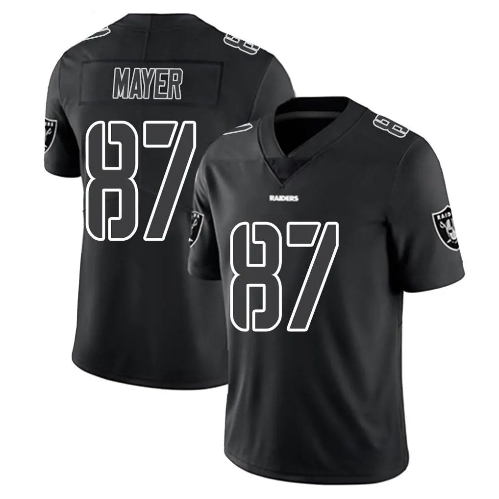 harde LV.Raiders #87 Michael Mayer Player Black Limited Black Impact Home Game Stitched Jerseys
