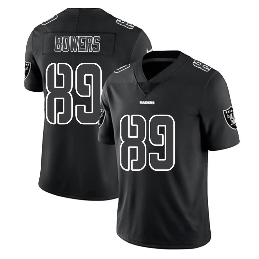 harde LV.Raiders #89 Brock Bowers Player Black Limited Black Impact Home Game Stitched Jerseys