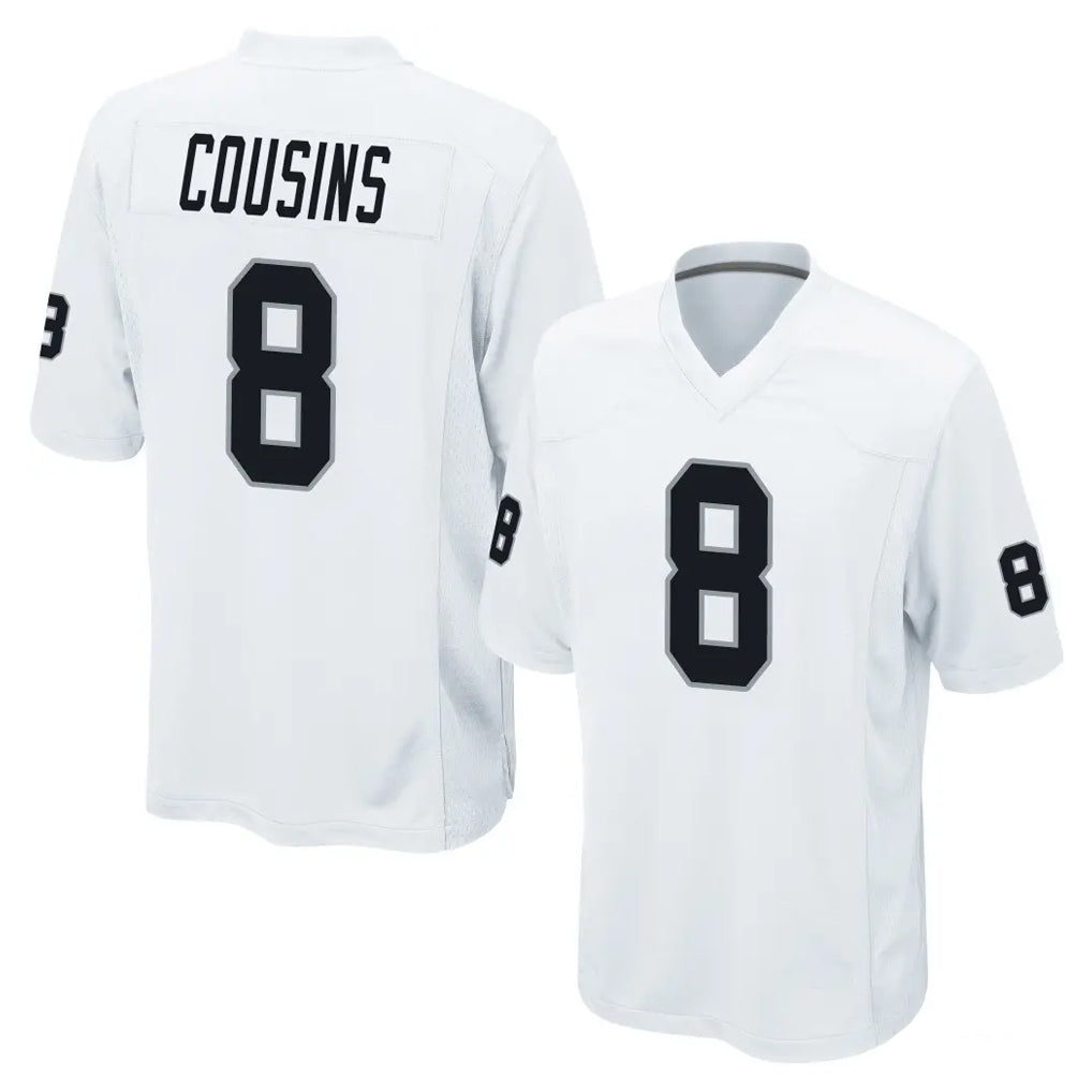 harde LV.Raiders #8 Kirk Cousins Player White Home Game Stitched Jerseys