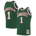 harde M.Bucks #1 Oscar Robertson Mitchell & Ness Green 197172 Hardwood Classics Swingman Jerseys