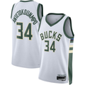 harde M.Bucks #34 Giannis Antetokounmpo White Swingman Jerseys - Association Edition