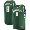 harde M.Bucks #9 Bobby Portis Green Fast Break Replica Jerseys - Icon Edition
