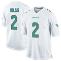 harde M.Dolphins #2 Malik Willis Player White Home Game Stitched Jerseys
