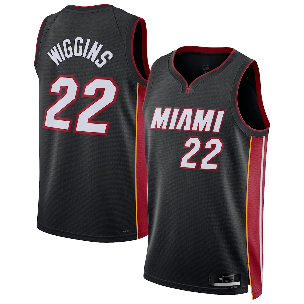 harde M.Heat #22 Andrew Wiggins Black Swingman Jerseys - Icon Edition