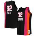 harde M.Heat #32 Shaquille O'Neal Mitchell & Ness Black Big & Tall Hardwood Classics 2005-2006 Swingman Jerseys