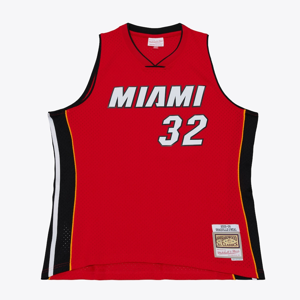 harde M.Heat #32 Shaquille O'Neal Mitchell & Ness Red 2005-2006 Swingman Jerseys