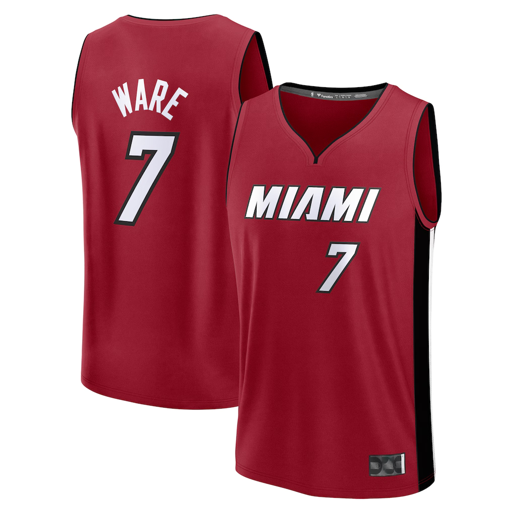 harde M.Heat #7 Kel'el Ware Red Fast Break Player Jerseys - Statement Edition