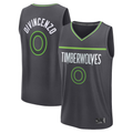 harde M.Timberwolves #0 Donte DiVincenzo Charcoal Fast Break Replica Player Stitched Jerseys - Statement Edition