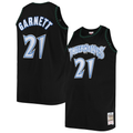 harde M.Timberwolves #21 Kevin Garnett Mitchell & Ness Black 1997-1998 Big & Tall Hardwood Classics Swingman Stitched Jerseys