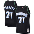 harde M.Timberwolves #21 Kevin Garnett Mitchell & Ness Black Hardwood Classics Swingman Stitched Jerseys