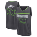 harde M.Timberwolves #30 Julius Randle Charcoal Fast Break Replica Player Stitched Jerseys - Statement Edition