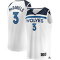 harde M.Timberwolves #3 Jaden McDaniels White Fast Break Replica Player Stitched Jerseys - Association Edition