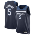 harde M.Timberwolves #5 Anthony Edwards Navy Swingman Stitched Jerseys- Icon Edition