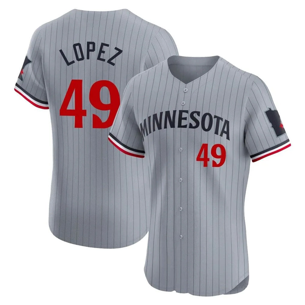 harde M.Twins #49 Pablo Lopez Player Gray Home Limited Elite Stitched Jerseys