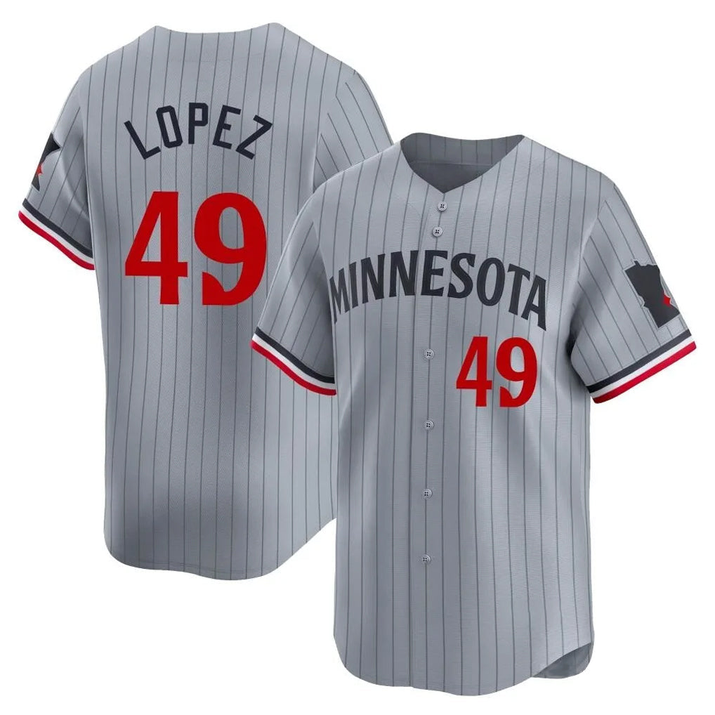 harde M.Twins #49 Pablo Lopez Player Gray Home Limited Stitched Jerseys
