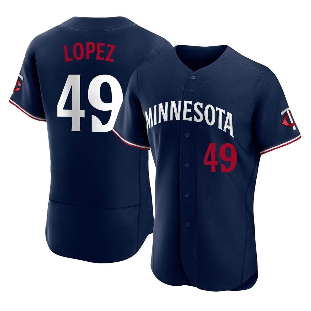 harde M.Twins #49 Pablo Lopez Player Navy Replica Home Limited Elite Stitched Jerseys