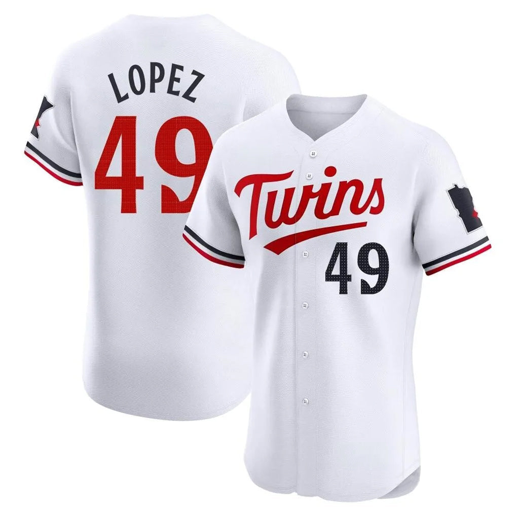 harde M.Twins #49 Pablo Lopez Player White Home Limited Elite Stitched Jerseys